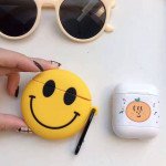 Wholesale Cute Design Cartoon Silicone Cover Skin for Airpod (1 / 2) Charging Case (Emoji Classic Happy Face)